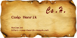 Csép Henrik névjegykártya