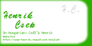 henrik csep business card